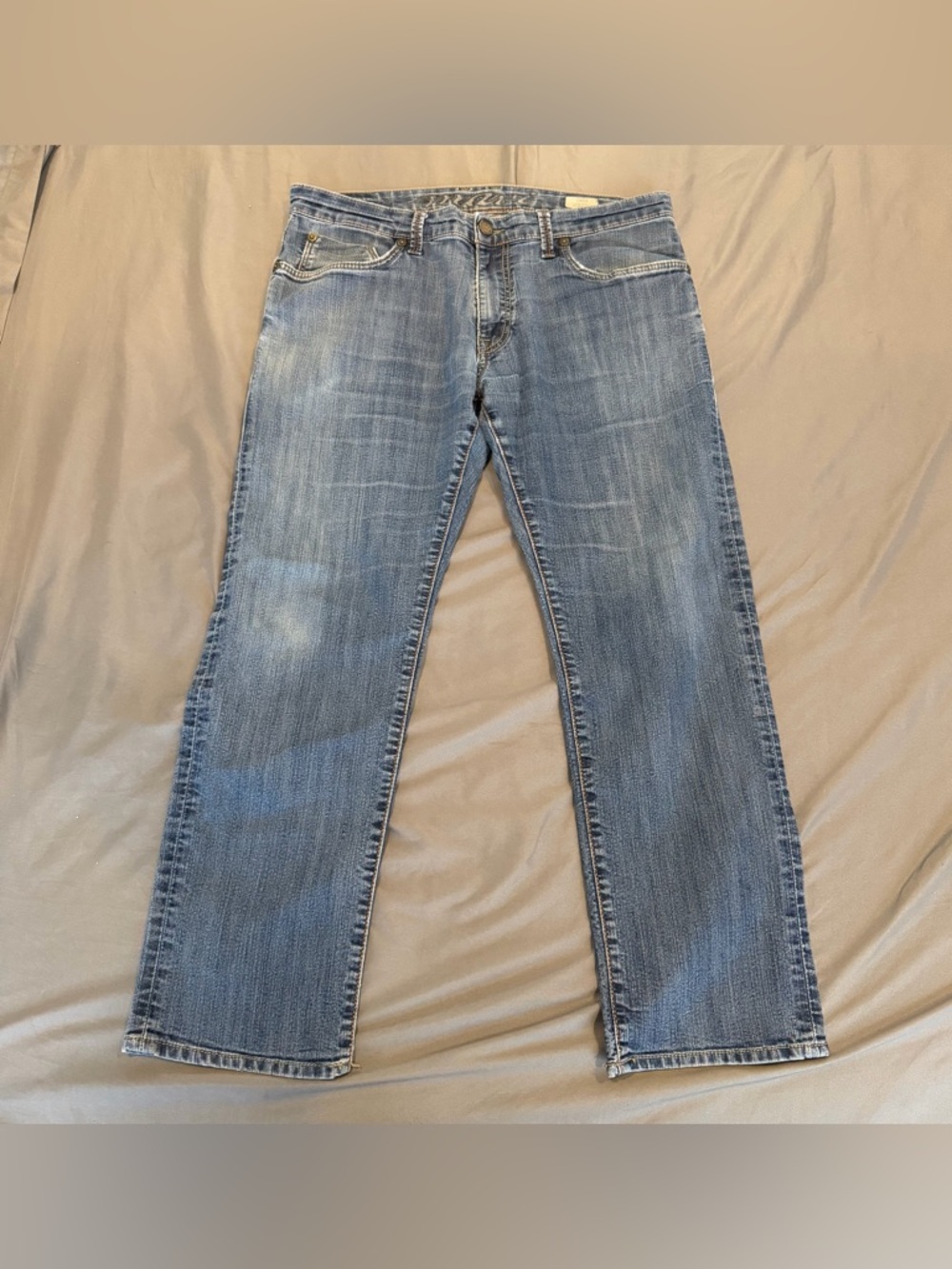 Mavi Zach Jeans Mens 36x30 Blue Straight Leg Stretch Denim